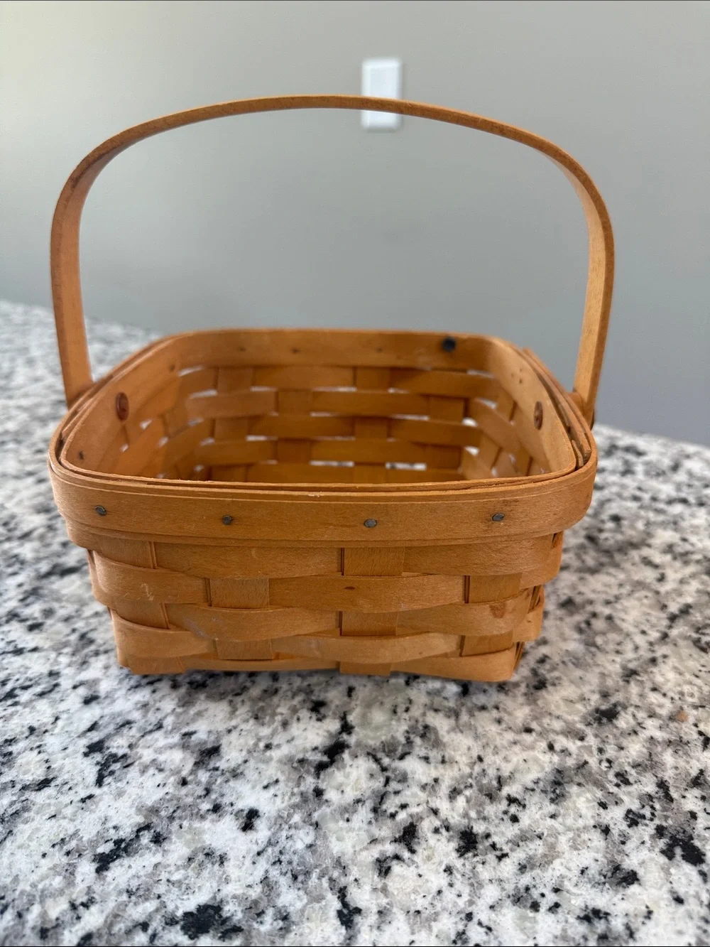 1990’s Maple Longaberger Woven Basket with Handle